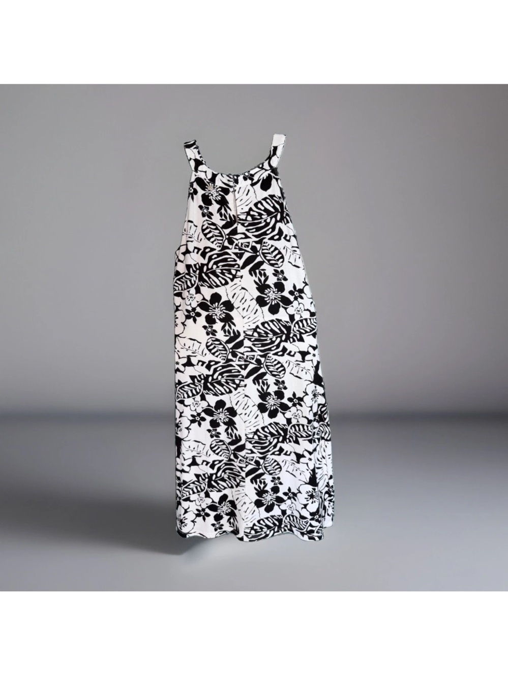 Zen knits Black & White Tropical Sundress
